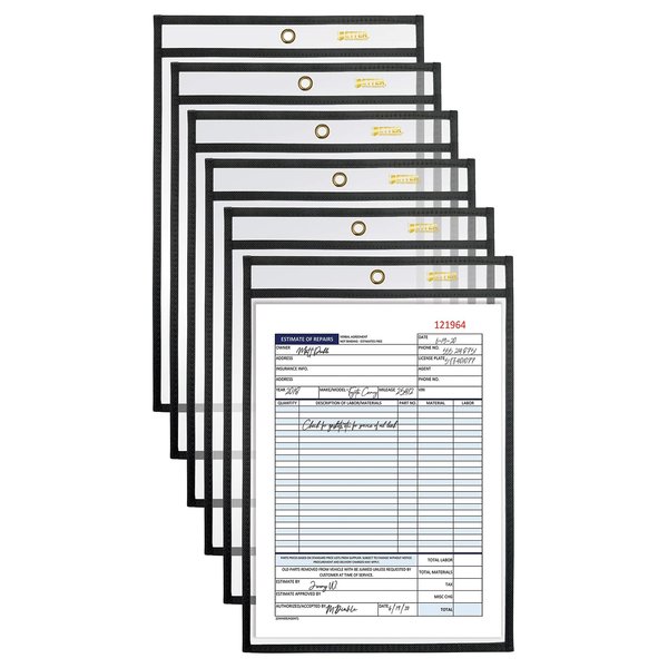 Better Office Products Shop Ticket Holders, 6in. x 9in. Stitched Black Edge Trim, 20PK 81069